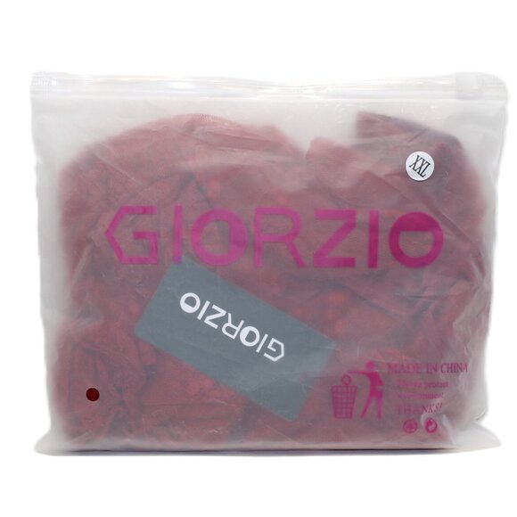 Mesh Bodysuit Women V Neck Short Sleeve Body Suit Sheer Top Lace Wine Red XXL - Picture 6 of 6